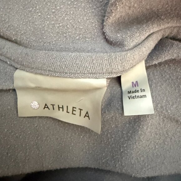 Athleta Plush Tech Pullover Hoodie Women's Medium Gray Active Running Outdoor - Picture 11 of 13